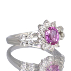 �s���N�T�t�@�C�A 1.1ct �_�C�������h 0.8ct �v���`�i �����O(�w��)