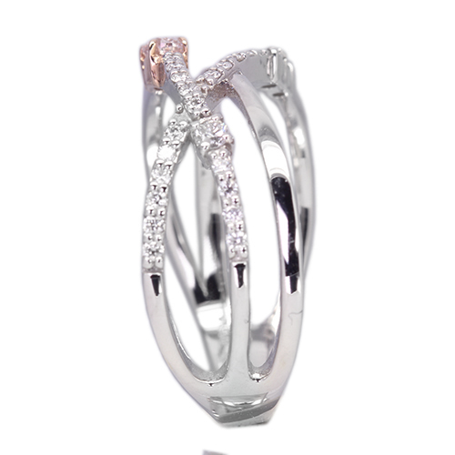 ピンクダイヤモンド 0.11ct/FLOP/VS2 ダイヤモンド 0.2ct プラチナ