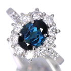 �C���f�B�S���C�g�g���}����(�u���[�g���}����) 1.4ct �_�C�������h 0.8ct �v���`�i �����O(�w��)