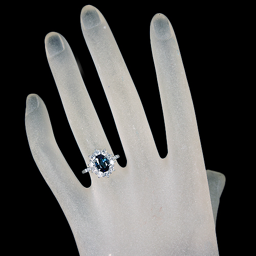 インディゴライトトルマリン(ブルートルマリン) 1.4ct ダイヤモンド