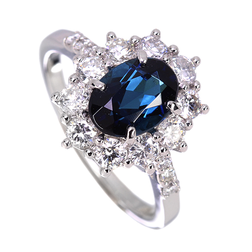 インディゴライトトルマリン(ブルートルマリン) 1.4ct ダイヤモンド インディゴライトトルマリン(ブルートルマリン) 1.4ct ダイヤモンド