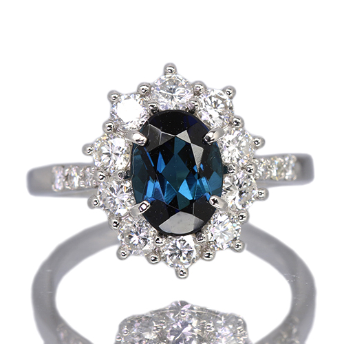 インディゴライトトルマリン(ブルートルマリン) 1.4ct ダイヤモンド