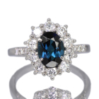 �C���f�B�S���C�g�g���}����(�u���[�g���}����) 1.4ct �_�C�������h 0.8ct �v���`�i �����O(�w��)