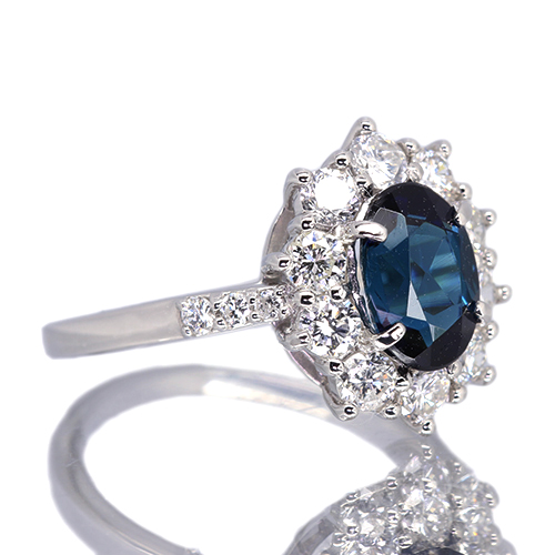 インディゴライトトルマリン(ブルートルマリン) 1.4ct ダイヤモンド