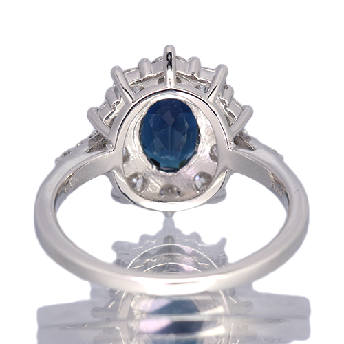 インディゴライトトルマリン(ブルートルマリン) 1.4ct ダイヤモンド