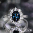 �C���f�B�S���C�g�g���}����(�u���[�g���}����) 1.4ct �_�C�������h 0.8ct �v���`�i �����O(�w��)