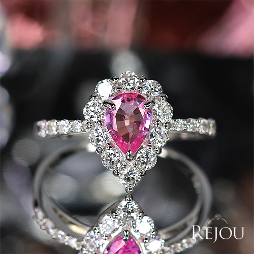 第472回抽選販売＞パパラチアサファイア 0.5ct ダイヤモンド 0.6ct