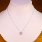 �s���N�_�C�������h 0.093ct/FIP/VS2 �_�C�������h 0.3ct �v���`�i �s���N�S�[���h �l�b�N���X