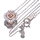 �s���N�_�C�������h 0.093ct/FIP/VS2 �_�C�������h 0.3ct �v���`�i �s���N�S�[���h �l�b�N���X