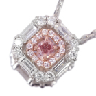 �s���N�_�C�������h 0.093ct/FIP/VS2 �_�C�������h 0.3ct �v���`�i �s���N�S�[���h �l�b�N���X