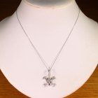 �_�C�������h 0.6ct �z���C�g�S�[���h �l�b�N���X