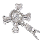 �_�C�������h 0.6ct �z���C�g�S�[���h �l�b�N���X