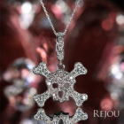 �_�C�������h 0.6ct �z���C�g�S�[���h �l�b�N���X