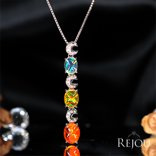 メキシコ産ファイアオパール 約1.5ct メキシコ産オパール 約1ct