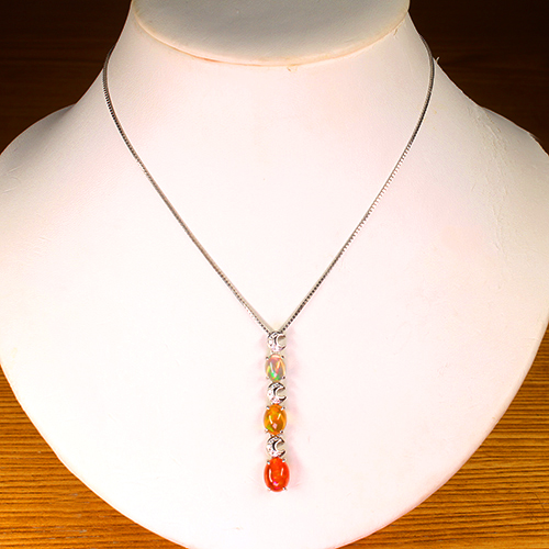 メキシコ産ファイアオパール 約1.5ct メキシコ産オパール 約1ct