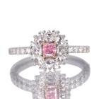 �s���N�_�C�������h 0.22ct /FIPP/SI2 ���[�Y�J�b�g�_�C�������h 0.3ct �_�C�������h 0.2ct �v���`�i �s���N�S�[���h �����O(�w��)