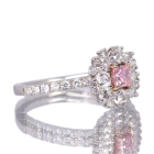 �s���N�_�C�������h 0.22ct /FIPP/SI2 ���[�Y�J�b�g�_�C�������h 0.3ct �_�C�������h 0.2ct �v���`�i �s���N�S�[���h �����O(�w��)