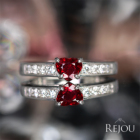 �n�[�g�V�F�C�v���r�[ 0.6ct �_�C�������h 0.2ct �v���`�i �����O(�w��)