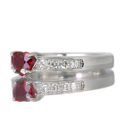 �n�[�g�V�F�C�v���r�[ 0.6ct �_�C�������h 0.2ct �v���`�i �����O(�w��)