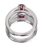 �n�[�g�V�F�C�v���r�[ 0.6ct �_�C�������h 0.2ct �v���`�i �����O(�w��)