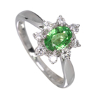 �O���[���K�[�l�b�g�i�c�@�{���C�g�j 0.8ct �_�C�������h 0.2ct �z���C�g�S�[���h �����O(�w��)