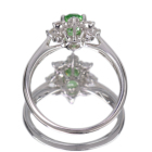 �O���[���K�[�l�b�g�i�c�@�{���C�g�j 0.8ct �_�C�������h 0.2ct �z���C�g�S�[���h �����O(�w��)