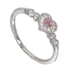 �n�[�g�V�F�C�v�s���N�_�C�������h 0.074ct/FP/SI1 �_�C�������h �v���`�i �����O(�w��)