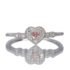 �n�[�g�V�F�C�v�s���N�_�C�������h 0.074ct/FP/SI1 �_�C�������h �v���`�i �����O(�w��)