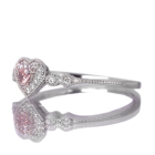 �n�[�g�V�F�C�v�s���N�_�C�������h 0.074ct/FP/SI1 �_�C�������h �v���`�i �����O(�w��)