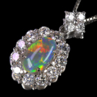 �I�[�X�g�����A���C�g�j���O���b�W�Y�I�p�[�� 1.4ct �_�C�������h 1.4ct �v���`�i �l�b�N���X