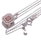 �s���N�_�C�������h 0.244ct/FOP/SI2 �_�C�������h 0.2ct �v���`�i �s���N�S�[���h �l�b�N���X