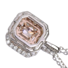 �s���N�_�C�������h 0.244ct/FOP/SI2 �_�C�������h 0.2ct �v���`�i �s���N�S�[���h �l�b�N���X