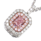 �s���N�_�C�������h 0.244ct/FOP/SI2 �_�C�������h 0.2ct �v���`�i �s���N�S�[���h �l�b�N���X