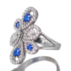 �A�E�C�i�C�g 0.27ct �_�C�������h 0.15ct/0.6ct �v���`�i �����O(�w��)