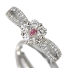 �s���N�_�C�������h 0.037ct/FIP/SI1 �_�C�������h 0.7ct �v���`�i �����O(�w��)