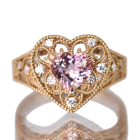 �n�[�g�V�F�C�v�����K�i�C�g 1.1ct �_�C�������h �s���N�S�[���h �����O(�w��)