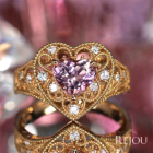 �n�[�g�V�F�C�v�����K�i�C�g 1.1ct �_�C�������h �s���N�S�[���h �����O(�w��)