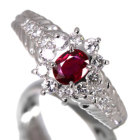 �s�W�����u���b�h���r�[ 0.4ct �_�C�������h 0.4ct �v���`�i �����O(�w��)