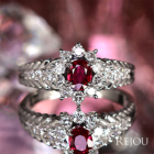 �s�W�����u���b�h���r�[ 0.4ct �_�C�������h 0.4ct �v���`�i �����O(�w��)