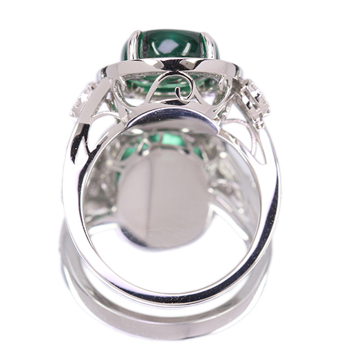 トラピッチェエメラルド 5.0ct ダイヤモンド 0.5ct プラチナ リング