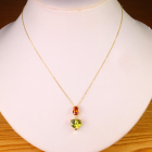 �n�[�g�V�F�C�v�X�t�F�[�� 4ct �X�y�T�^�C�g�K�[�l�b�g�i�}���_�����K�[�l�b�g�j ��1.7ct �n�C�����C�g �C�G���[�S�[���h �l�b�N���X