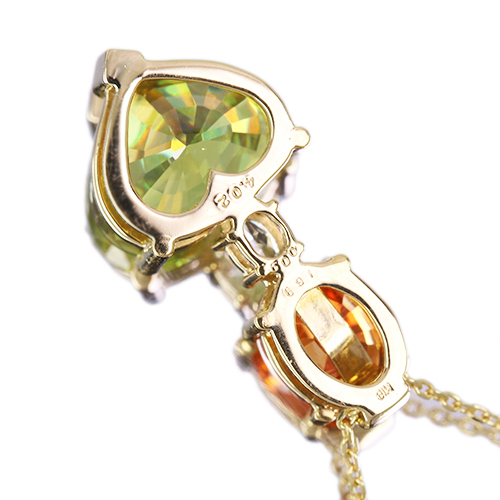 ハートシェイプスフェーン 4ct スペサタイトガーネット（マンダリン