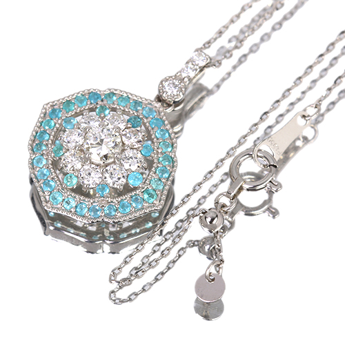 第475回抽選販売＞ブラジル産パライバトルマリン 0.3ct ダイヤモンド