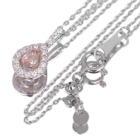 �s���N�_�C�������h 0.159ct/FOP/SI2 �_�C�������h �v���`�i �s���N�S�[���h �l�b�N���X