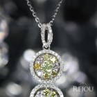 �J���[�_�C�������h 0.6ct �z���C�g�S�[���h �l�b�N���X