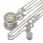 �J���[�_�C�������h 0.6ct �z���C�g�S�[���h �l�b�N���X