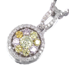 �J���[�_�C�������h 0.6ct �z���C�g�S�[���h �l�b�N���X