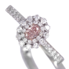 �s���N�_�C�������h 0.174ct/FOP/SI1 �_�C�������h 0.4ct �v���`�i �s���N�S�[���h �����O(�w��)