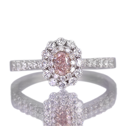 ピンクダイヤモンド 0.174ct/FOP/SI1 ダイヤモンド 0.4ct プラチナ