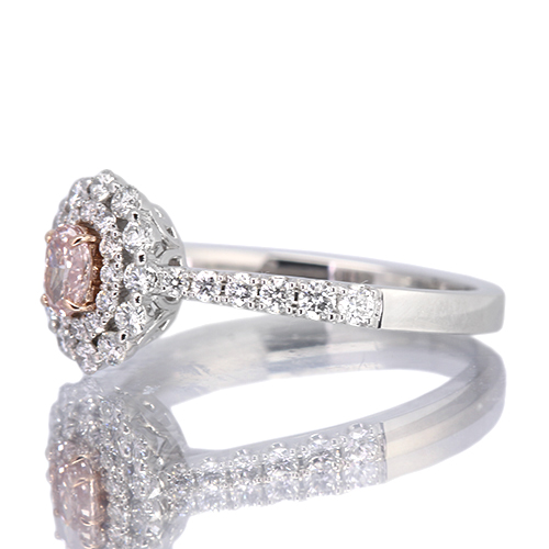 ピンクダイヤモンド 0.174ct/FOP/SI1 ダイヤモンド 0.4ct プラチナ